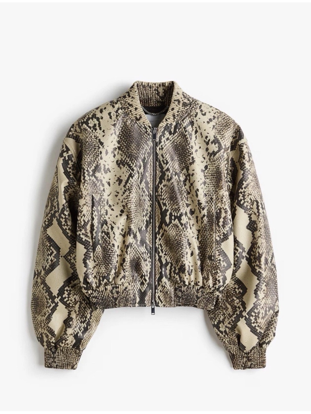 STELLA MCCARTNEY H&M SNAKESKIN-PRINT BOMBER JACKET Size XS